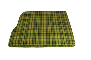 VW Bus T2 Innenaustattung Matratze hinten, grün kariert, passend für Westfalia T2B Berlin Liegefläche neben Schrank